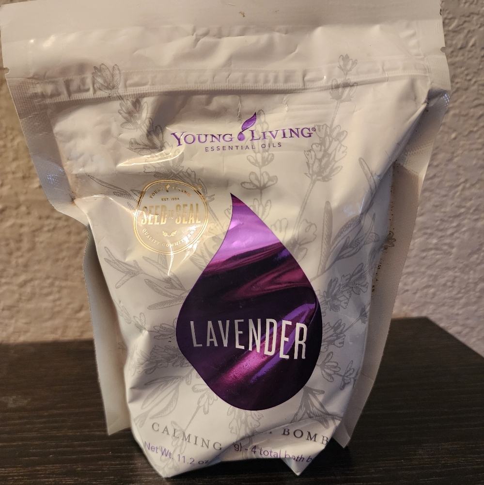 Young Living Lavender Bath Bombs with Purple Accent